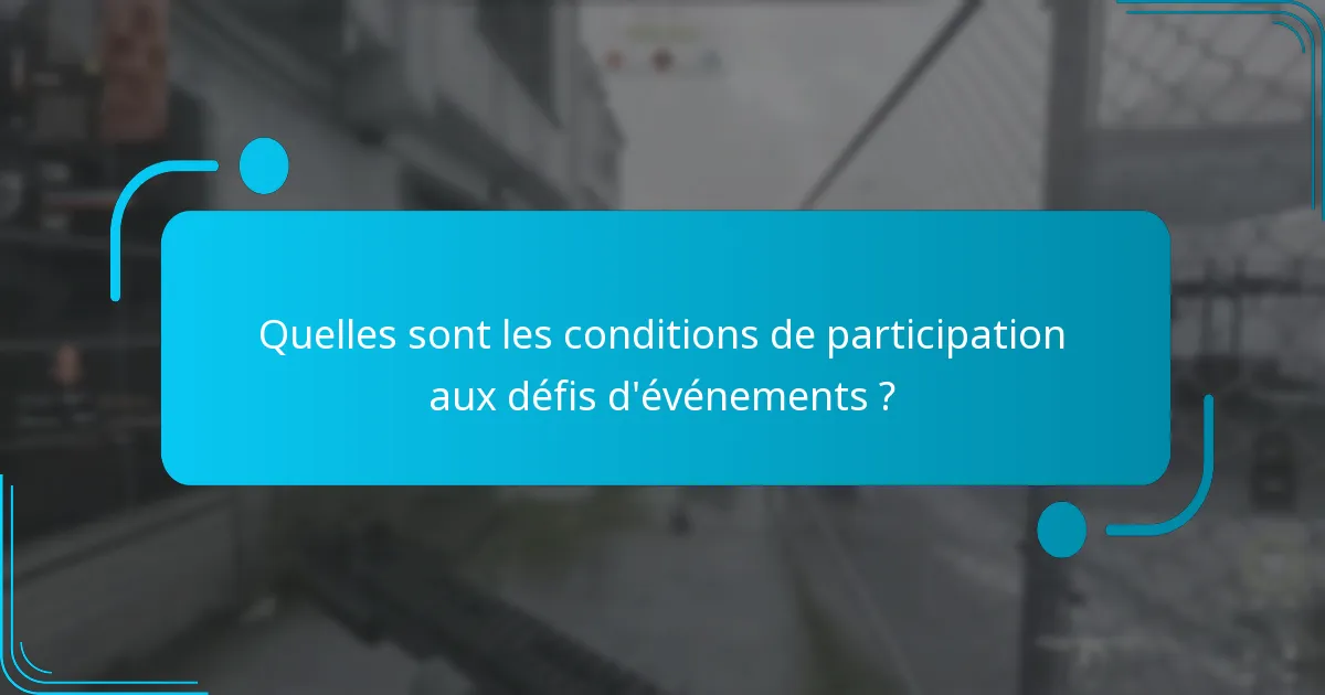 Comment les différents défis d’événements se comparent-ils ?